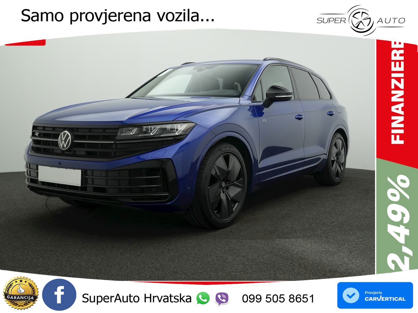 Volkswagen Touareg R 3.0 V6 TFSI (462 KS) 4MOTION Tiptronic ZRAČNI+ACC+4xGR SJED+360