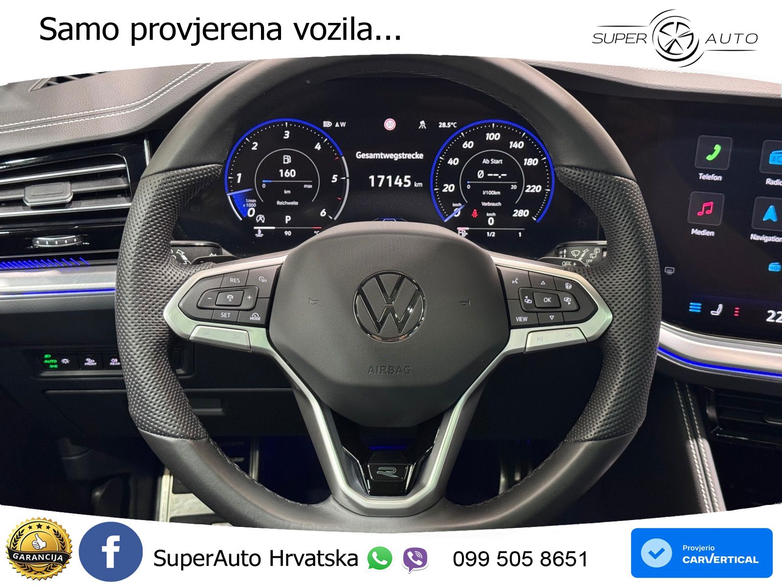 Volkswagen Touareg 3.0 V6 TDI (286 KS) 4MOTION Tiptronic ZRAČNI+ACC+GR SJED+KAM+PANO