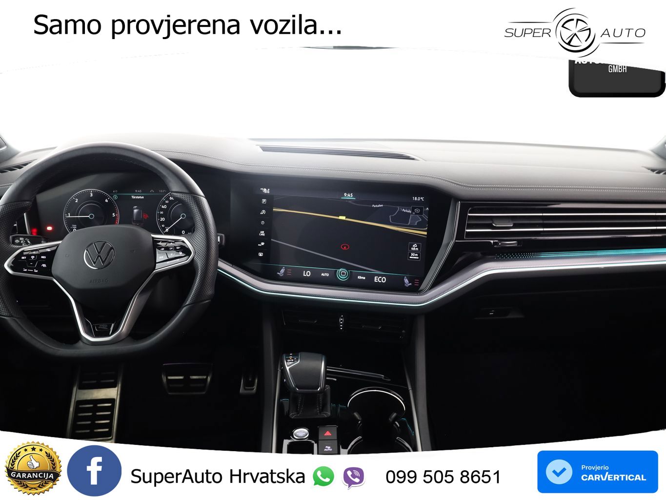 Volkswagen Touareg 3.0 V6 TDI (231 KS) 4MOTION Tiptronic R-Line ZRAČNI+ACC+4xGR SJED+KAM