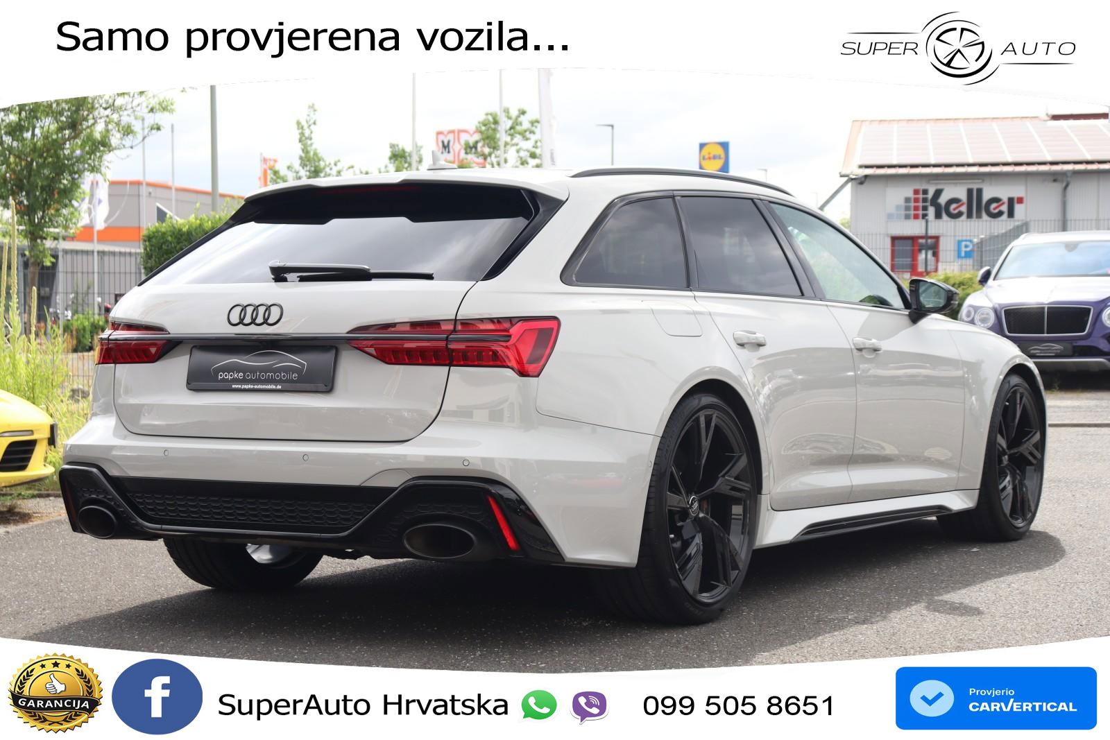 Audi RS6 Avant 4.0 TFSI V8 (600 KS) quattro Tiptronic ZRAČNI+ACC+GR SJED+KAM+PANO