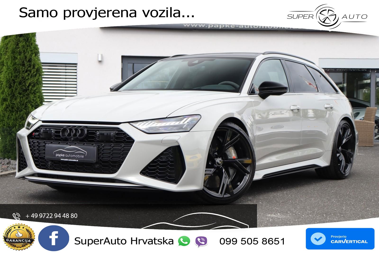 Audi RS6 Avant 4.0 TFSI V8 (600 KS) quattro Tiptronic ZRAČNI+ACC+GR SJED+KAM+PANO