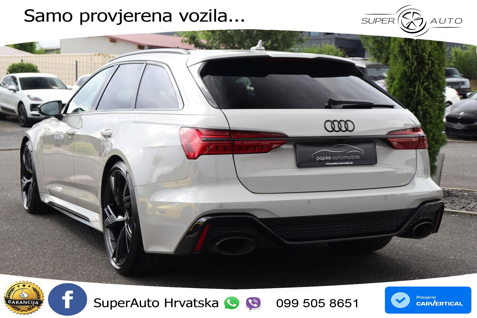 Audi RS6 Avant 4.0 TFSI V8 (600 KS) quattro Tiptronic ZRAČNI+ACC+GR SJED+KAM+PANO
