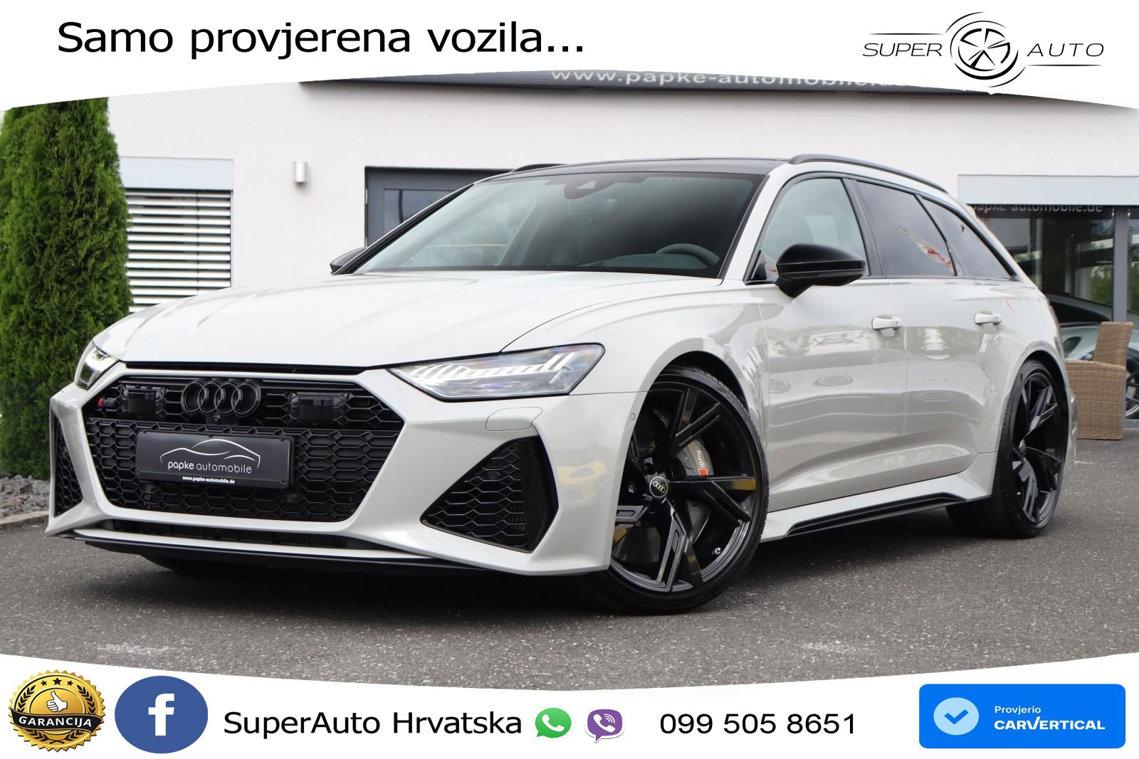 Audi RS6 Avant 4.0 TFSI V8 (600 KS) quattro Tiptronic ZRAČNI+ACC+GR SJED+KAM+PANO