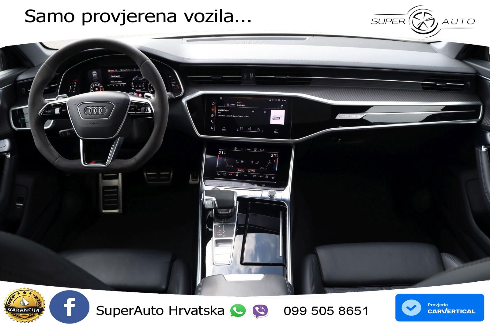 Audi RS6 Avant 4.0 TFSI V8 (600 KS) quattro Tiptronic ZRAČNI+ACC+GR SJED+KAM+PANO