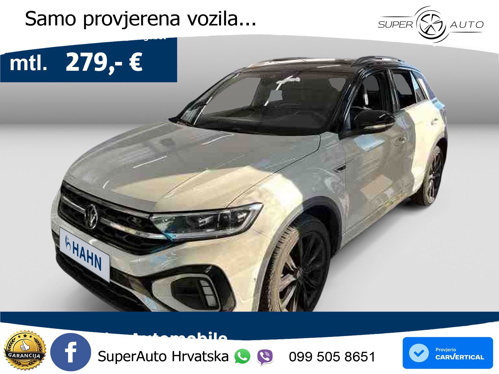Volkswagen T-Roc 1.5 TSI (150 KS) DSG R-Line LED+GR SJED+ACC