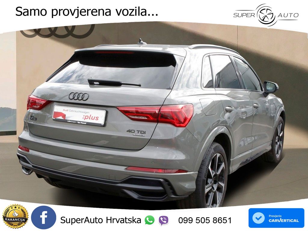 Audi Q3 40 TDI (200 KS) quattro S tronic S line LED+GR SJED+ACC