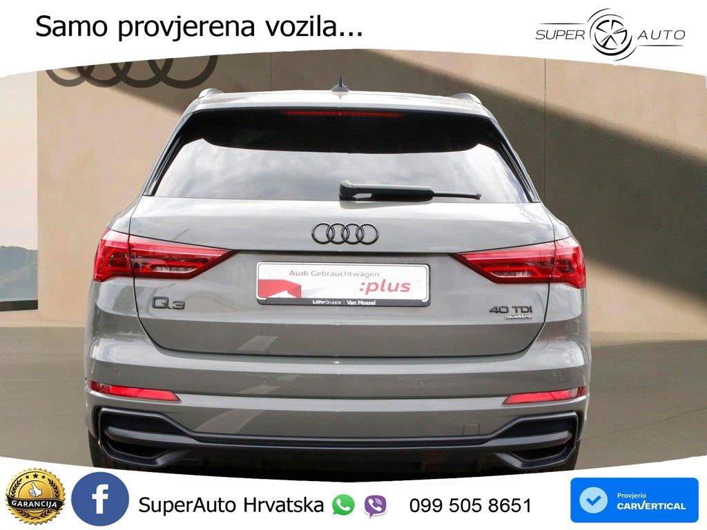 Audi Q3 40 TDI (200 KS) quattro S tronic S line LED+GR SJED+ACC