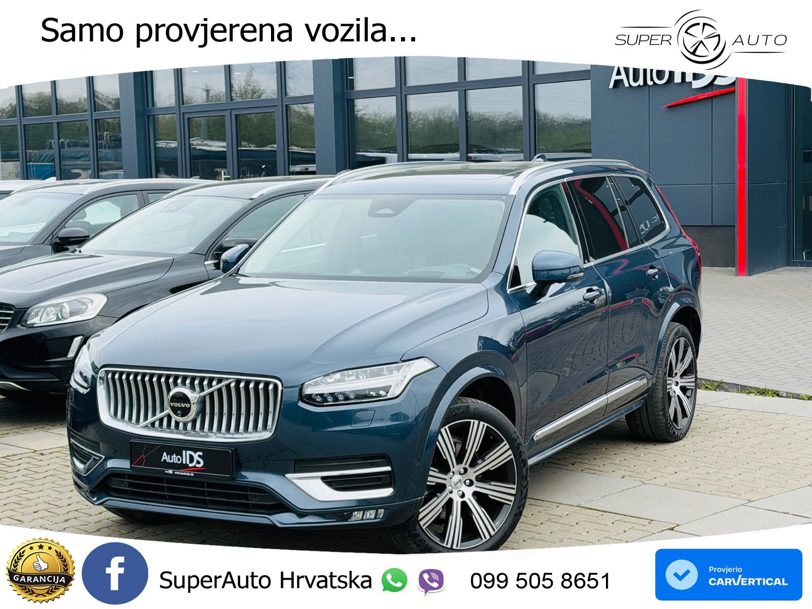 Volvo XC90 2.0 B5 Diesel AWD Automatic ACC+HEAD+4xGR SJED+360+PANO
