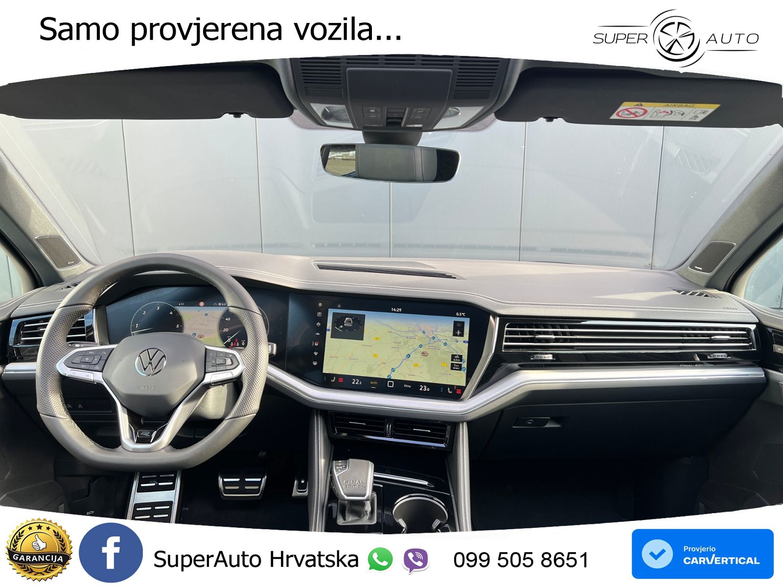 Volkswagen Touareg 3.0 V6 TDI (286 KS) 4MOTION Tiptronic ZRAČNI+ACC+GR SJED+KAM+PANO