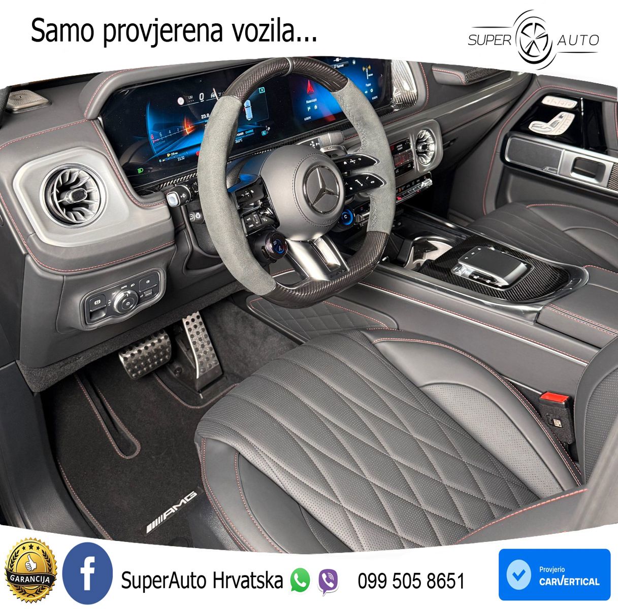 Mercedes AMG G 63 Long V8 (585 KS) 4MATIC 9G-TRONIC AMG SPEEDSHIFT TCT ZRAČNI+ACC+4xGR SJED+KAM