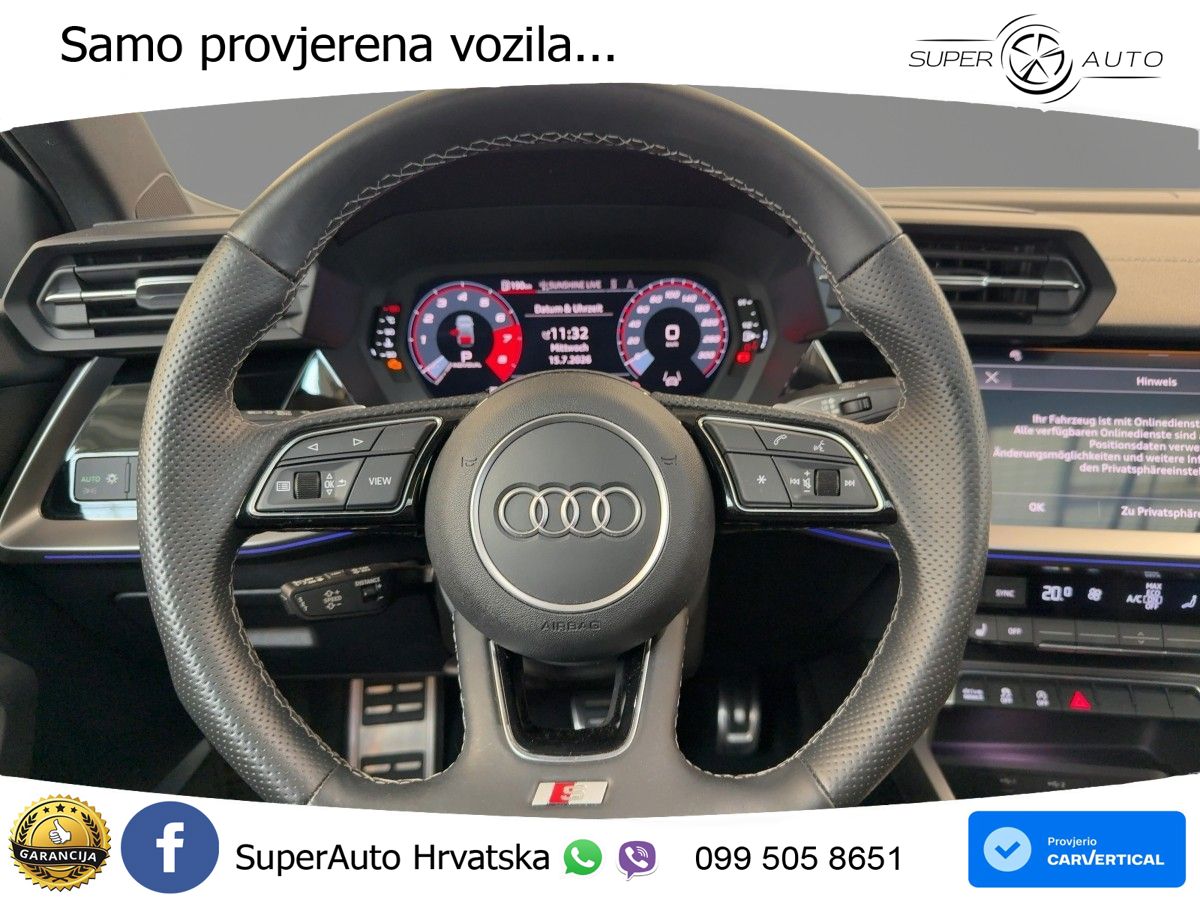 Audi S3 Limuzina 2.0 TFSI (310 KS) quattro S tronic MATRIX+GR SJED+KAM