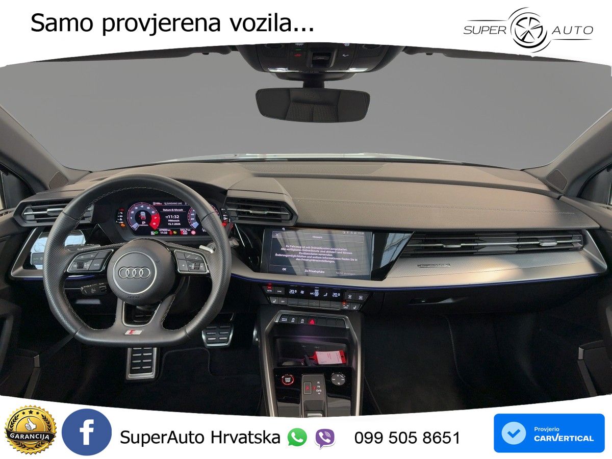 Audi S3 Limuzina 2.0 TFSI (310 KS) quattro S tronic MATRIX+GR SJED+KAM