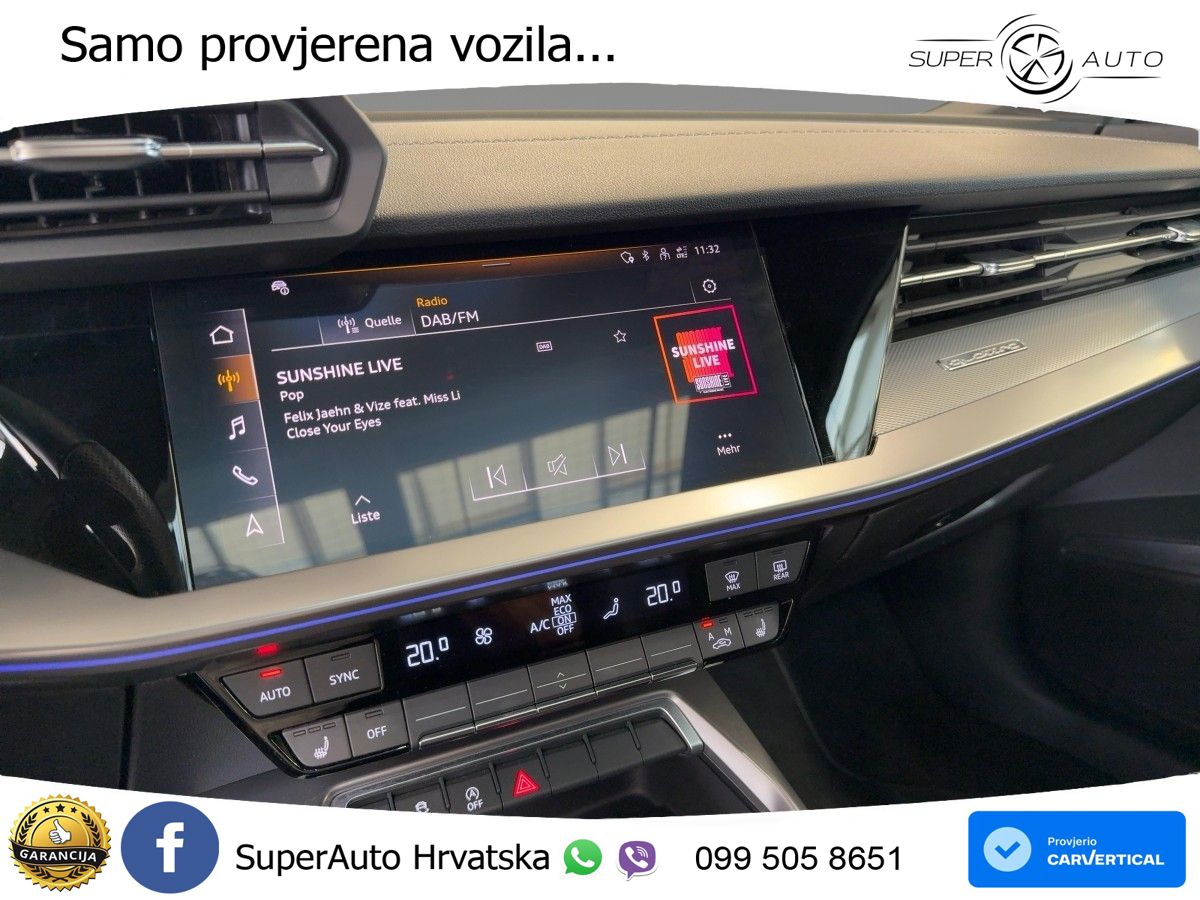 Audi S3 Limuzina 2.0 TFSI (310 KS) quattro S tronic MATRIX+GR SJED+KAM