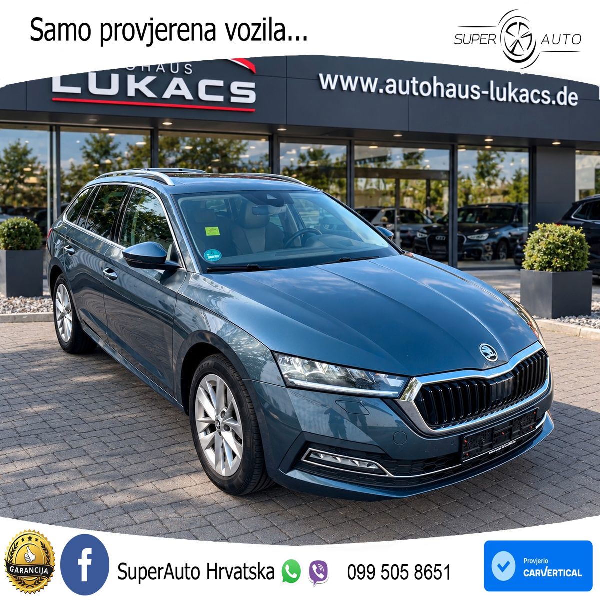 Škoda Octavia Combi 2.0 TDI (150 KS) DSG LED+GR SJED+ACC