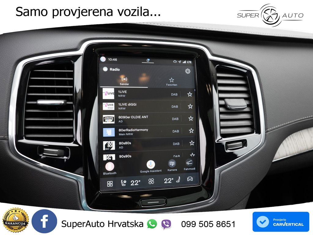 Volvo XC90 2.0 T8 AWD Automatic ZRAČNI+ACC+GR SJED+KAM+PANO
