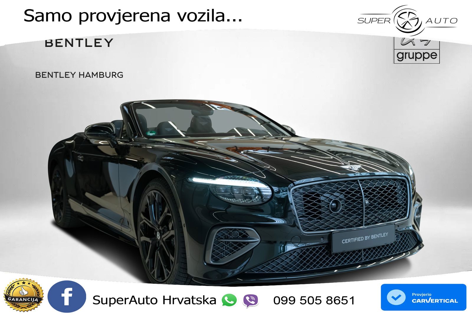 Bentley Continental GTC IV 4.0 V8 TFSi (782 KS) AWD DCT LED+GR SJED+ACC