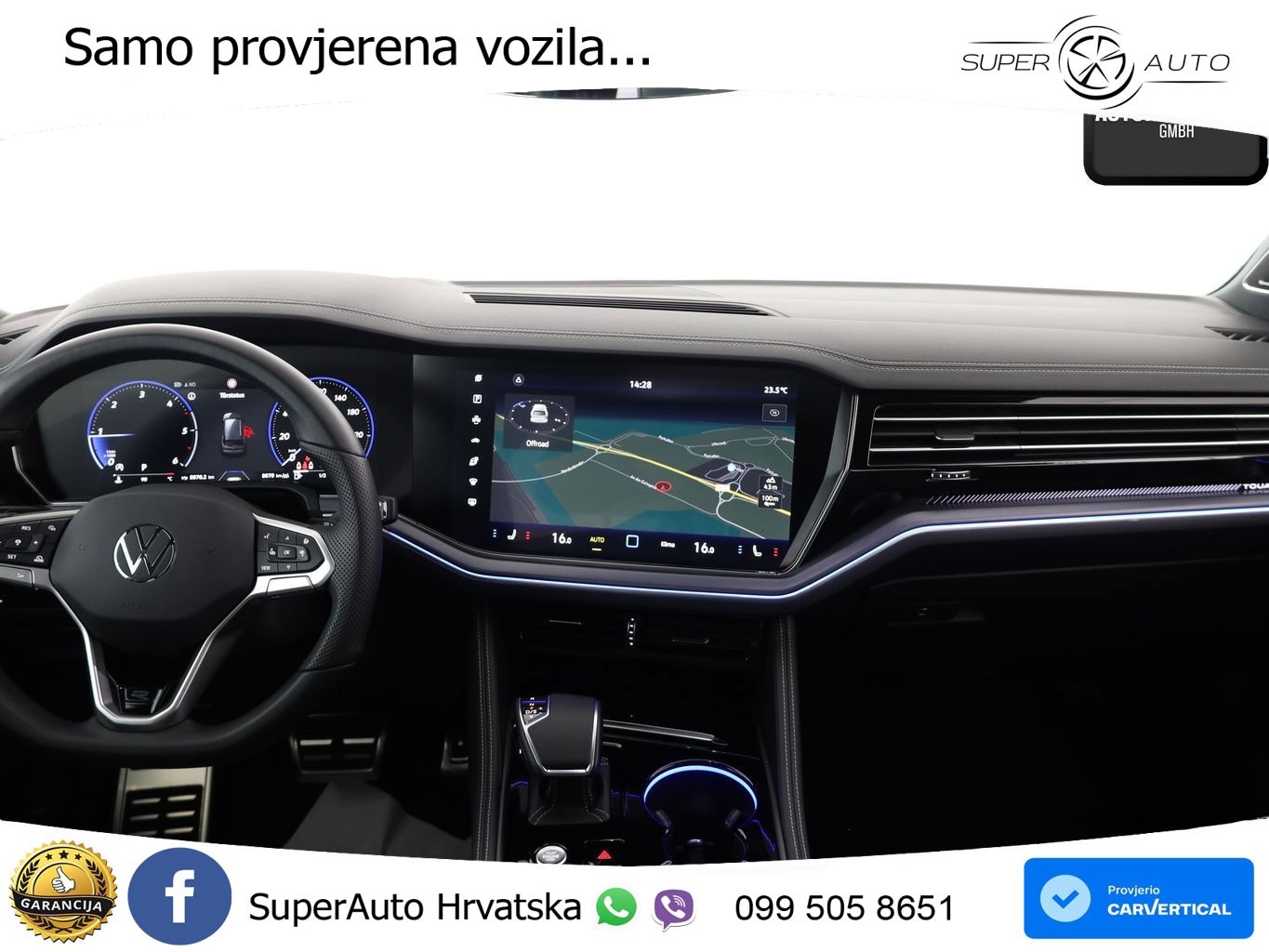 Volkswagen Touareg 3.0 V6 TDI (286 KS) 4MOTION Tiptronic ZRAČNI+ACC+GR SJED+KAM+PANO