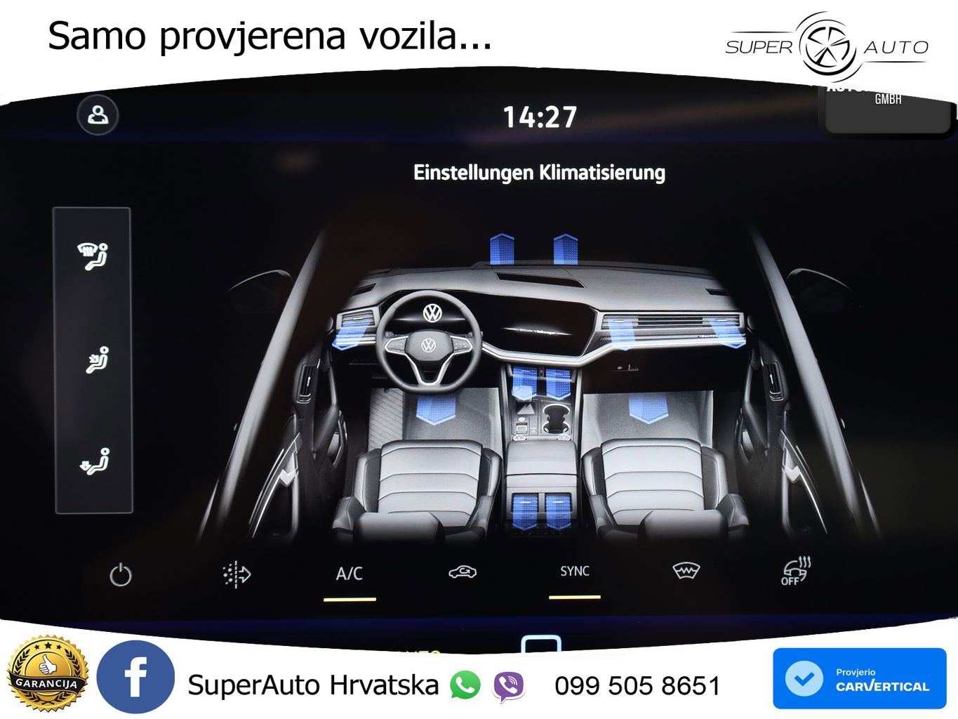 Volkswagen Touareg 3.0 V6 TDI (286 KS) 4MOTION Tiptronic ZRAČNI+ACC+GR SJED+KAM+PANO