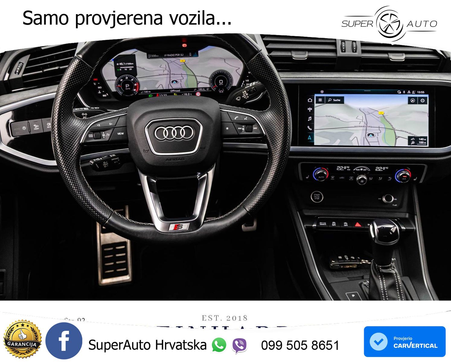Audi Q3 40 TDI (200 KS) quattro S tronic 2x S line LED+GR SJED+ACC