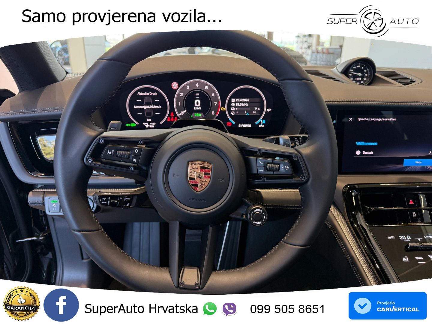 Porsche Panamera 4 2.9 V6 (470 KS) E-Hybrid PDK ZRAČNI+ACC+GR SJED+KAM+PANO