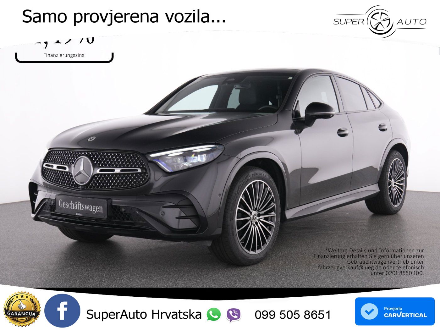 Mercedes GLC Coupe 220d (197 KS) 4MATIC 9G-TRONIC AMG ACC+GR SJED+360+PANO
