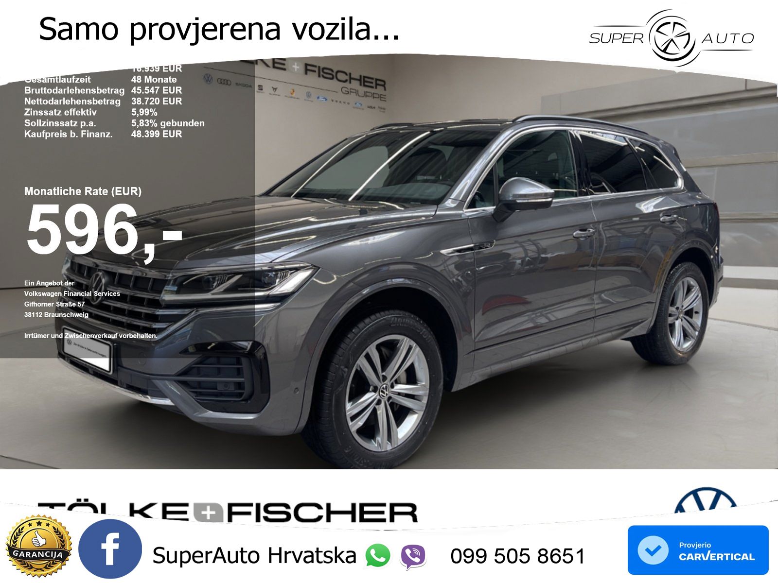 Volkswagen Touareg 3.0 V6 TDI (231 KS) 4MOTION Tiptronic R-Line LED+GR SJED+ACC