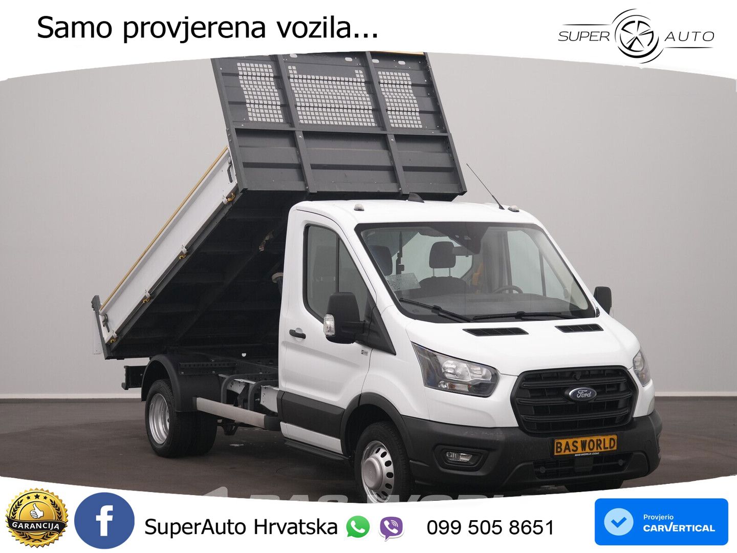 Ford Transit 165pk Kipper Dubbellucht 3,5t Trekhaak A 165 KS
