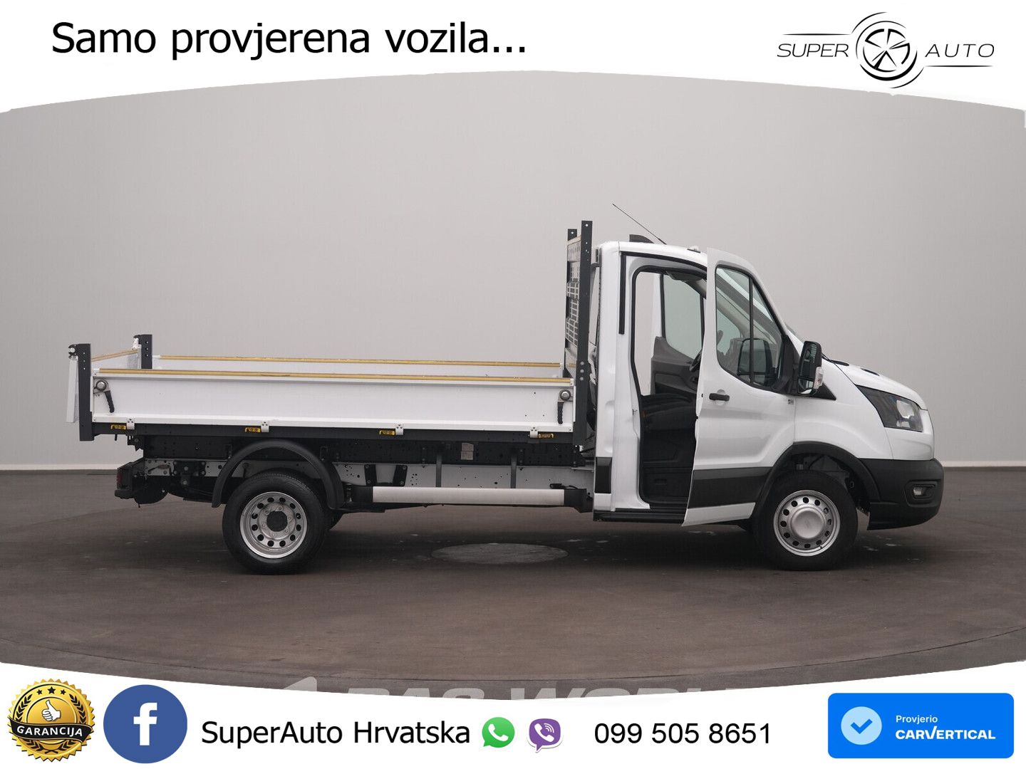 Ford Transit 165pk Kipper Dubbellucht 3,5t Trekhaak A 165 KS