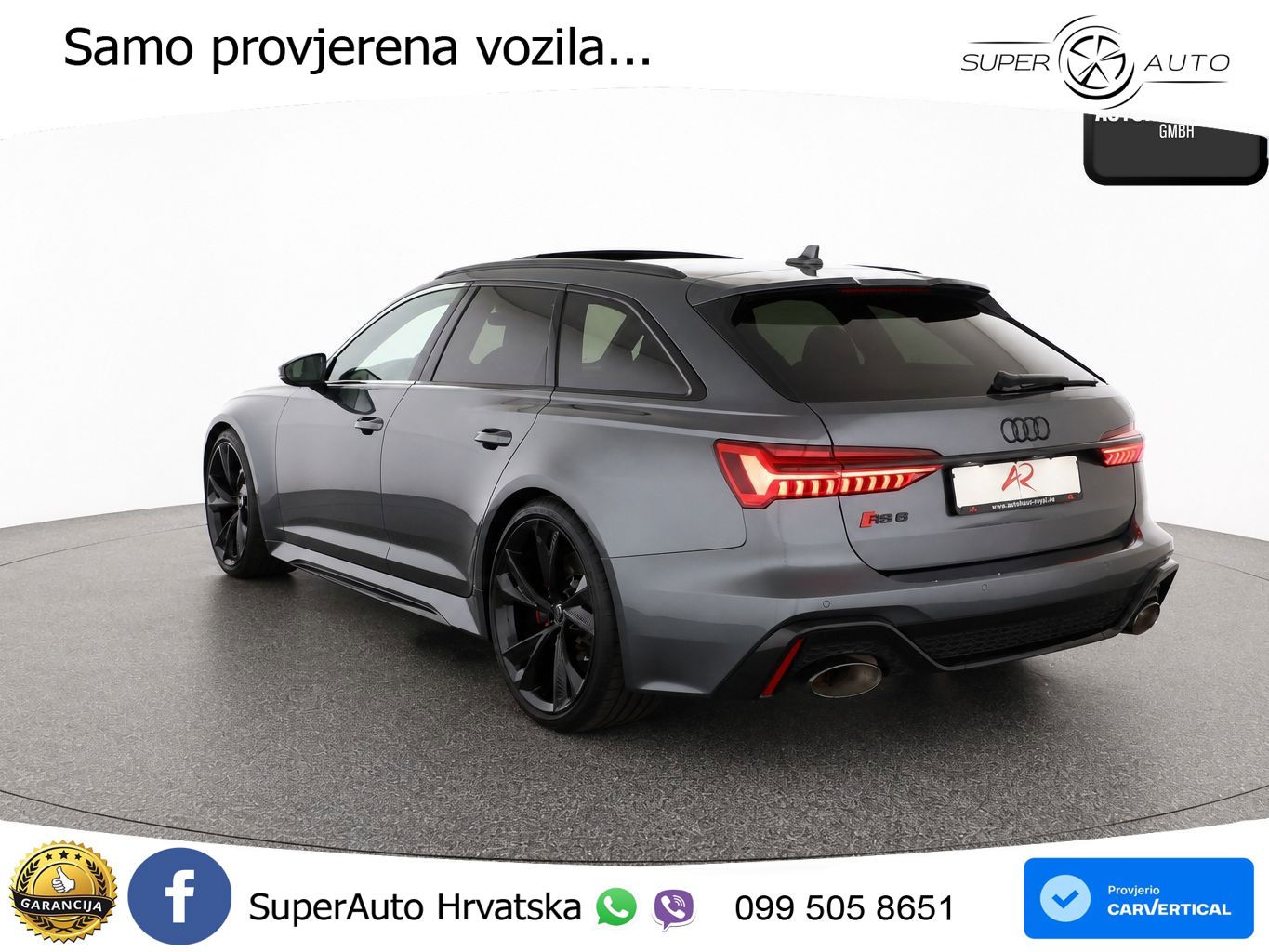 Audi RS6 Avant 4.0 TFSI V8 performance (630 KS)  quattro tiptronic LED+GR SJED+ACC