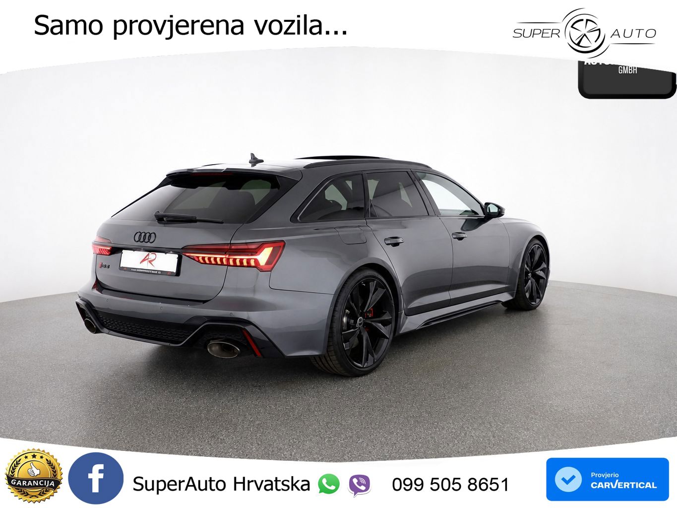 Audi RS6 Avant 4.0 TFSI V8 performance (630 KS)  quattro tiptronic LED+GR SJED+ACC