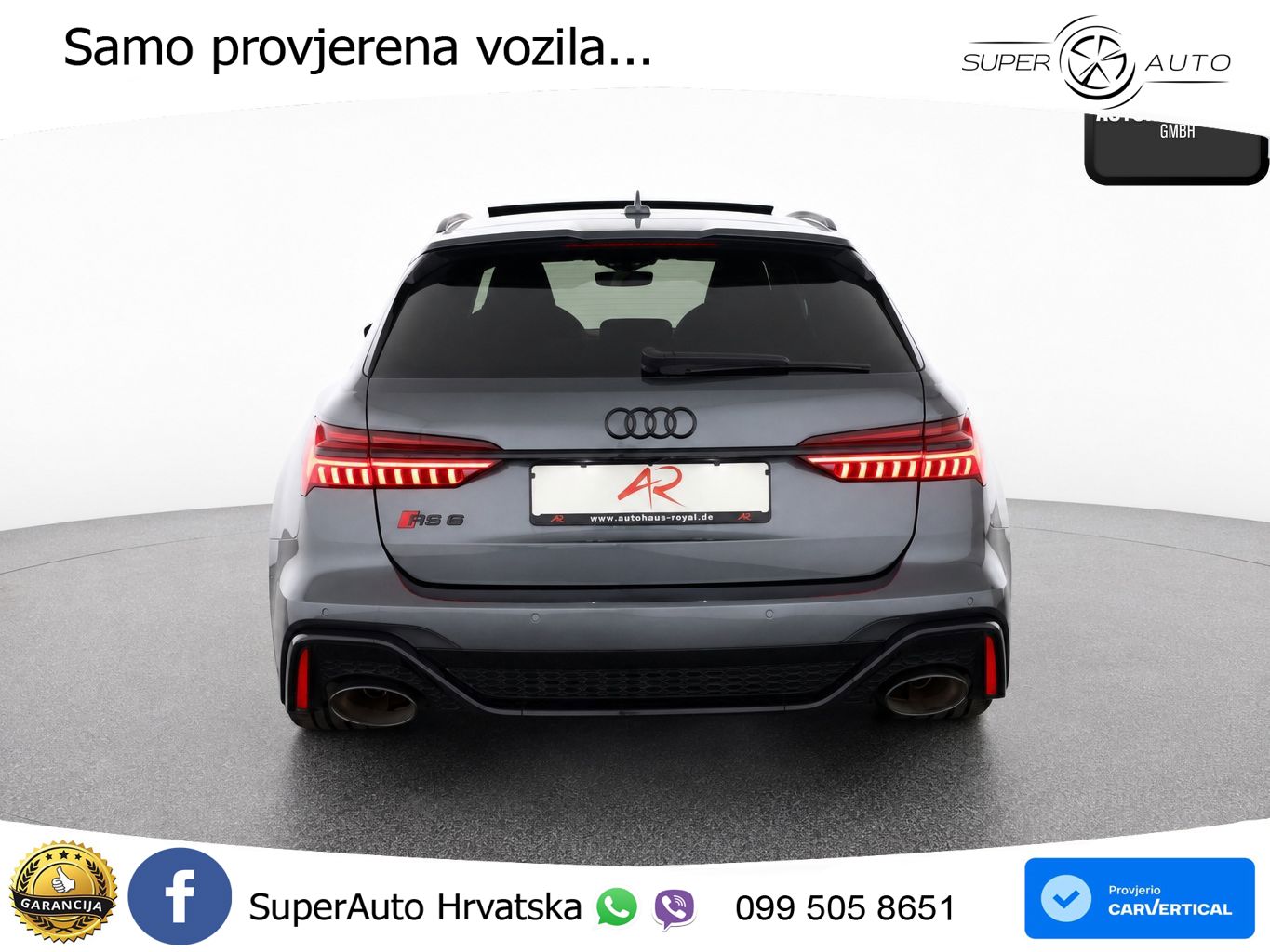Audi RS6 Avant 4.0 TFSI V8 performance (630 KS)  quattro tiptronic LED+GR SJED+ACC