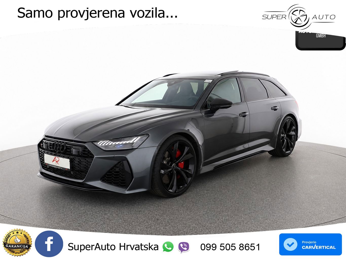 Audi RS6 Avant 4.0 TFSI V8 performance (630 KS)  quattro tiptronic LED+GR SJED+ACC