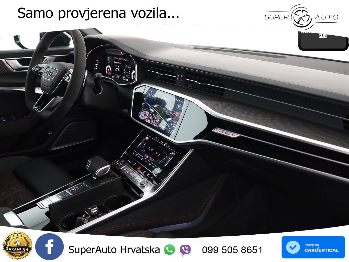 Audi RS6 Avant 4.0 TFSI V8 performance (630 KS)  quattro tiptronic LED+GR SJED+ACC