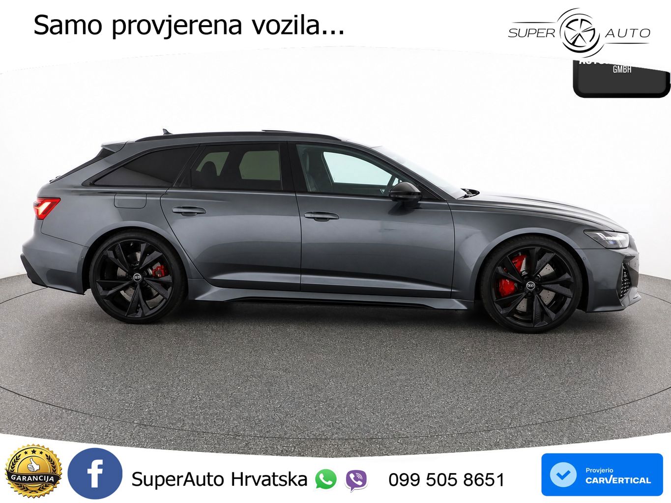 Audi RS6 Avant 4.0 TFSI V8 performance (630 KS)  quattro tiptronic LED+GR SJED+ACC