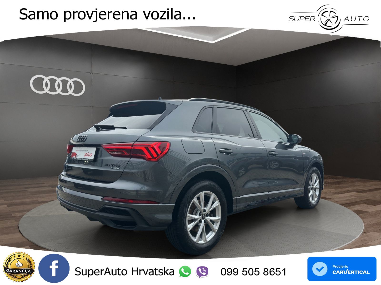 Audi Q3 40 TFSI (190 KS) quattro S tronic S line LED+GR SJED+ACC