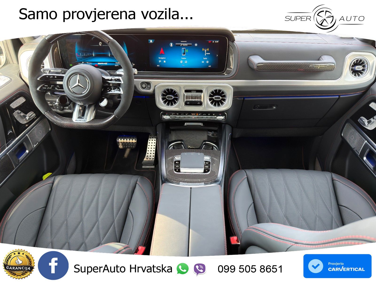 Mercedes AMG G 63 Long V8 (585 KS) 4MATIC 9G-TRONIC AMG SPEEDSHIFT TCT Manufaktur ZRAČNI+ACC+GR SJED+360+PANO