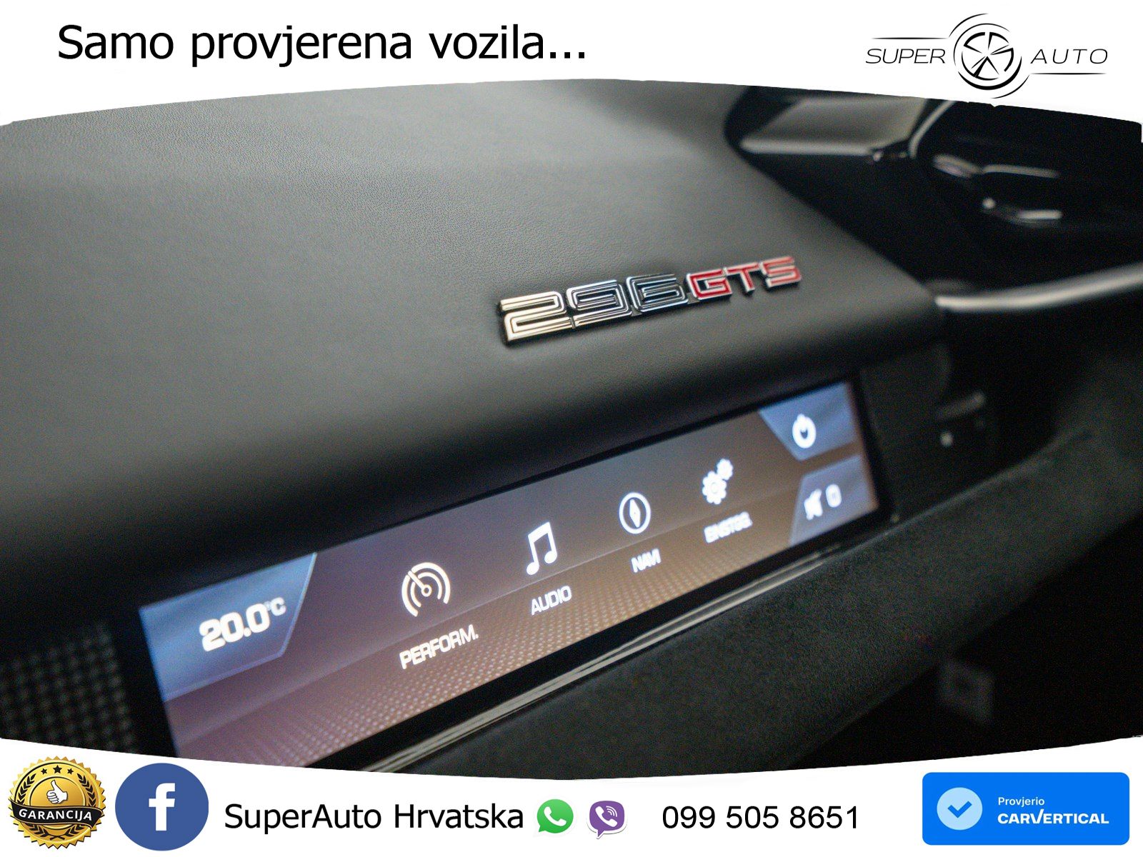 Ferrari 296 GTS 3.0 V6 (830 KS) F1 DCT LED+ACC