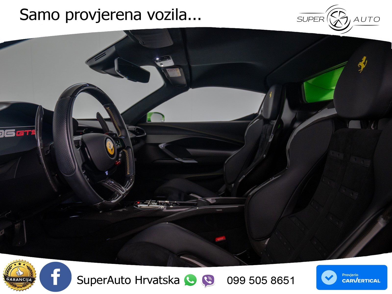 Ferrari 296 GTS 3.0 V6 (830 KS) F1 DCT LED+ACC