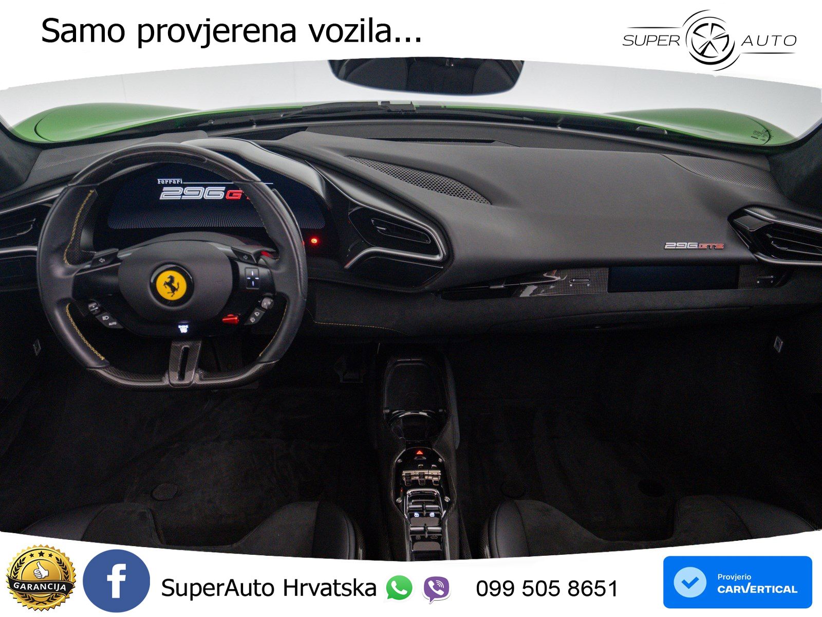 Ferrari 296 GTS 3.0 V6 (830 KS) F1 DCT LED+ACC