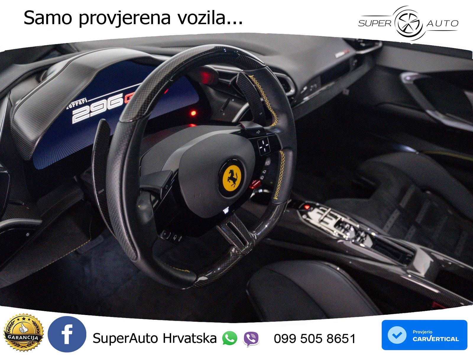 Ferrari 296 GTS 3.0 V6 (830 KS) F1 DCT LED+ACC