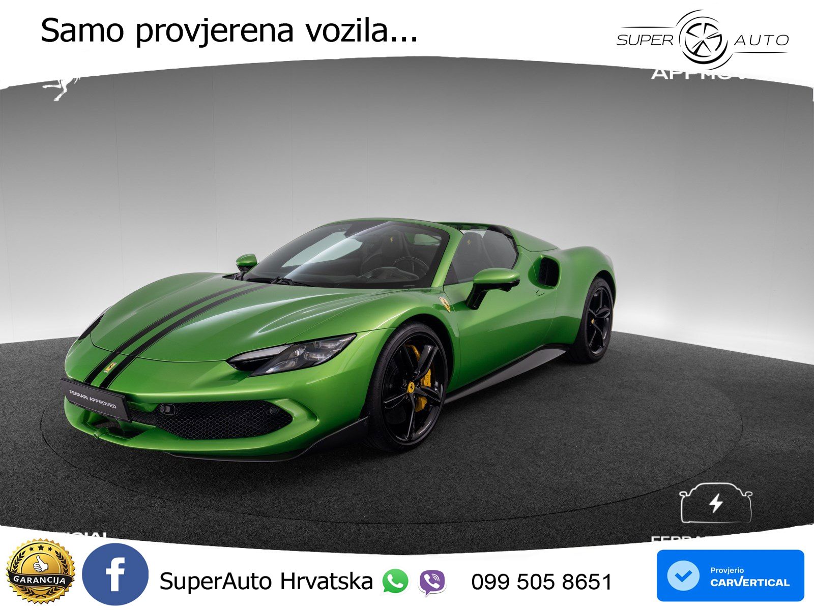 Ferrari 296 GTS 3.0 V6 (830 KS) F1 DCT LED+ACC