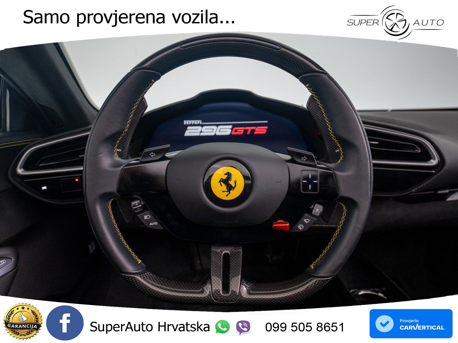 Ferrari 296 GTS 3.0 V6 (830 KS) F1 DCT LED+ACC