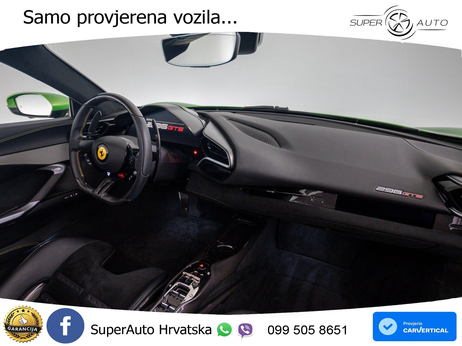 Ferrari 296 GTS 3.0 V6 (830 KS) F1 DCT LED+ACC