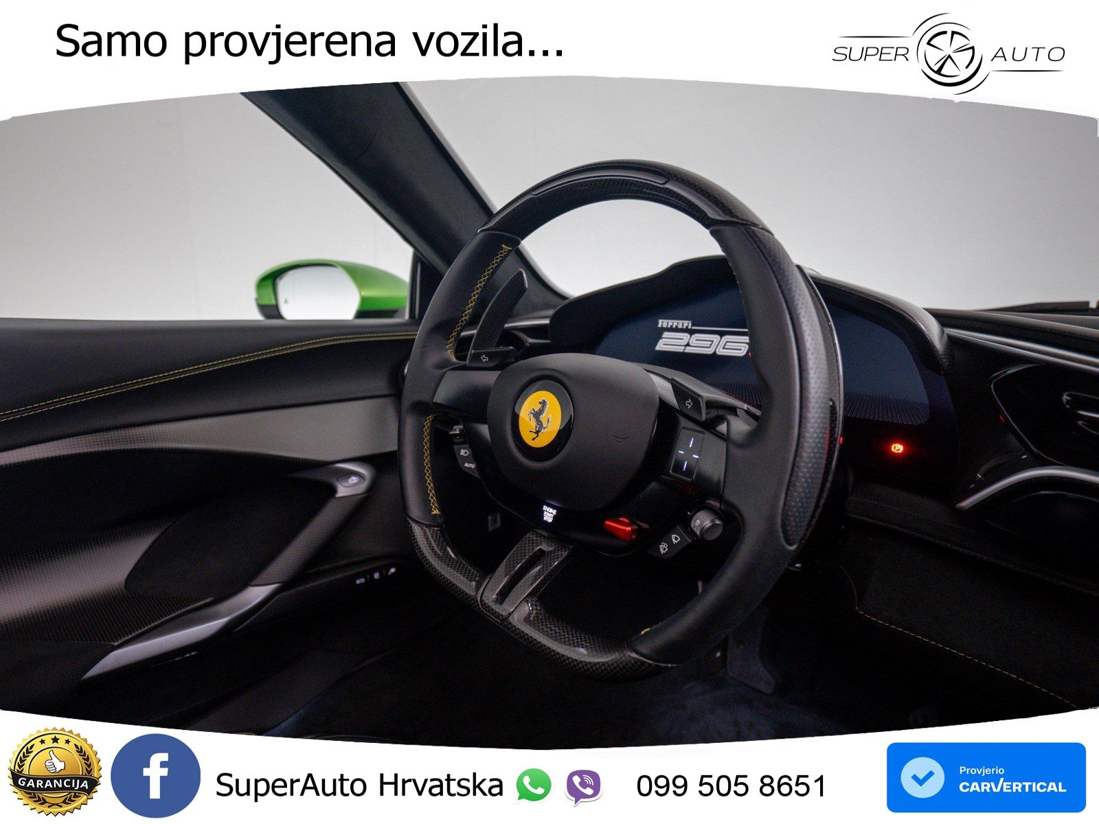 Ferrari 296 GTS 3.0 V6 (830 KS) F1 DCT LED+ACC