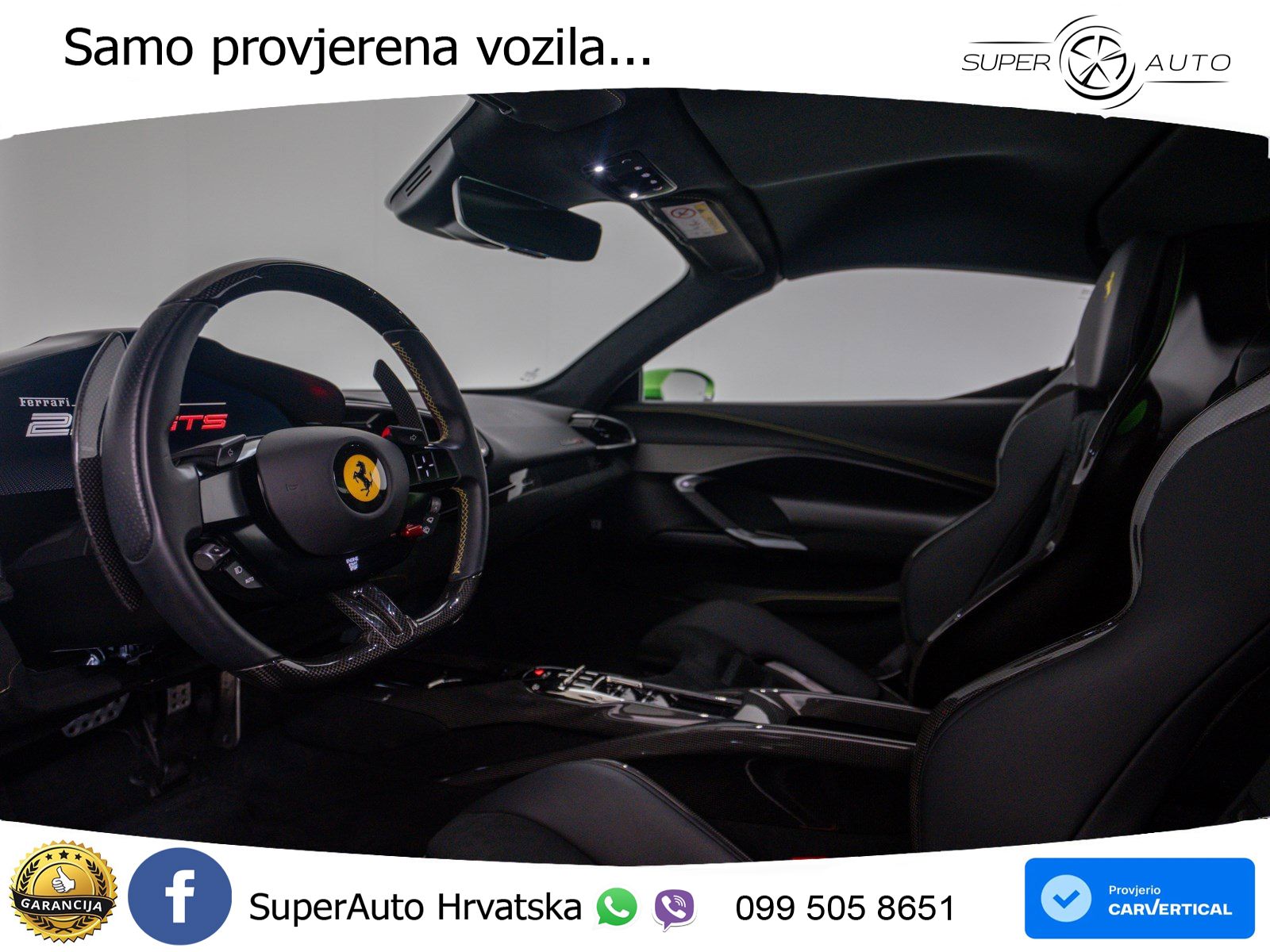 Ferrari 296 GTS 3.0 V6 (830 KS) F1 DCT LED+ACC