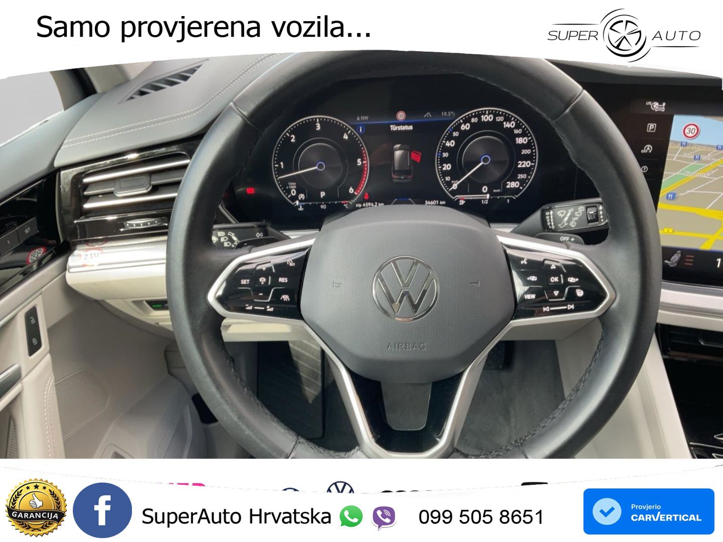 Volkswagen Touareg 3.0 V6 TDI (286 KS) 4MOTION Tiptronic ZRAČNI+ACC+GR SJED+KAM+PANO