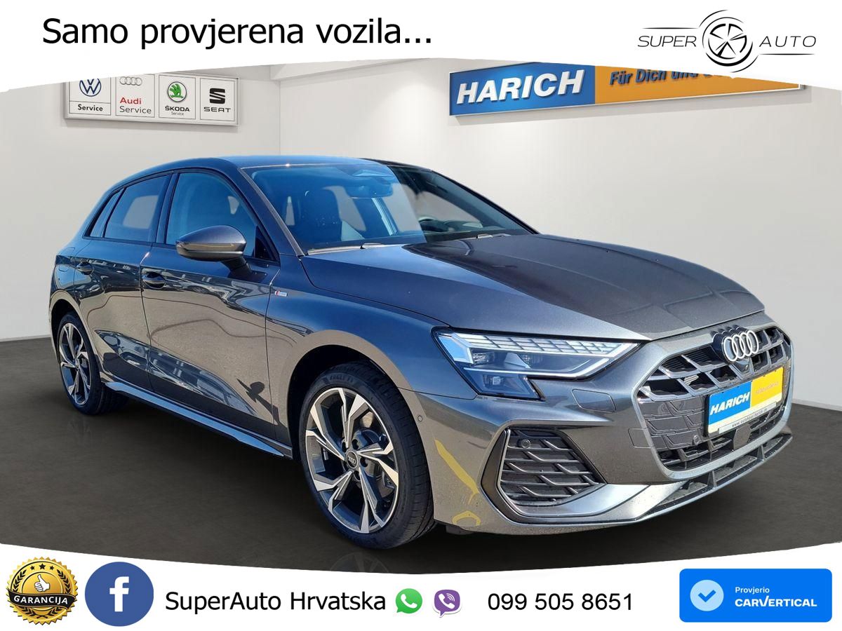 Audi A3 Sportback 40 TFSI (204 KS) quattro S tronic S line LED+GR SJED+ACC