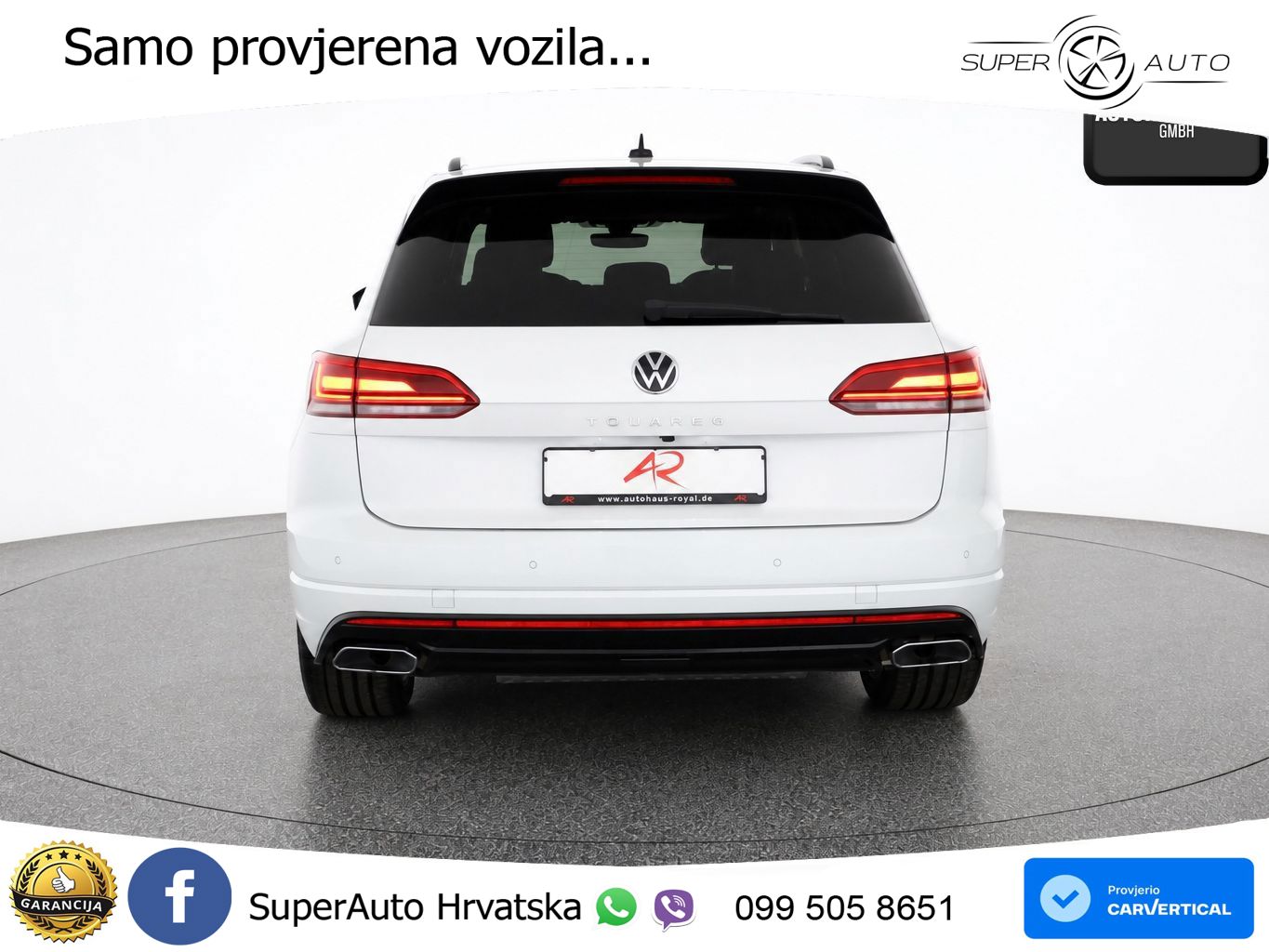 Volkswagen Touareg 3.0 V6 TDI (231 KS) 4MOTION Tiptronic R-Line ZRAČNI+ACC+GR SJED+KAM+PANO