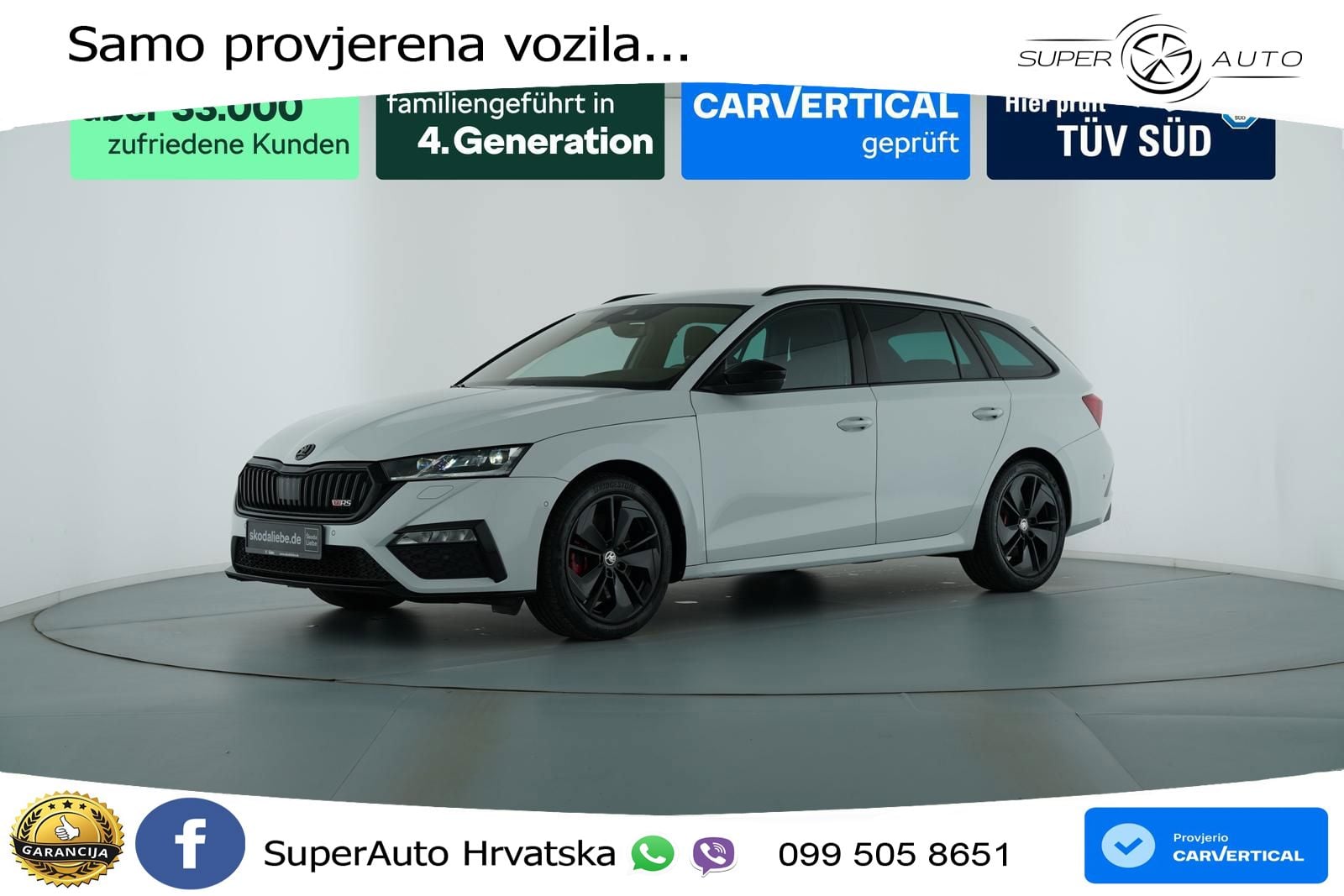 Škoda Octavia Combi RS 2.0 TSI (245 KS) LED+GR SJED+ACC