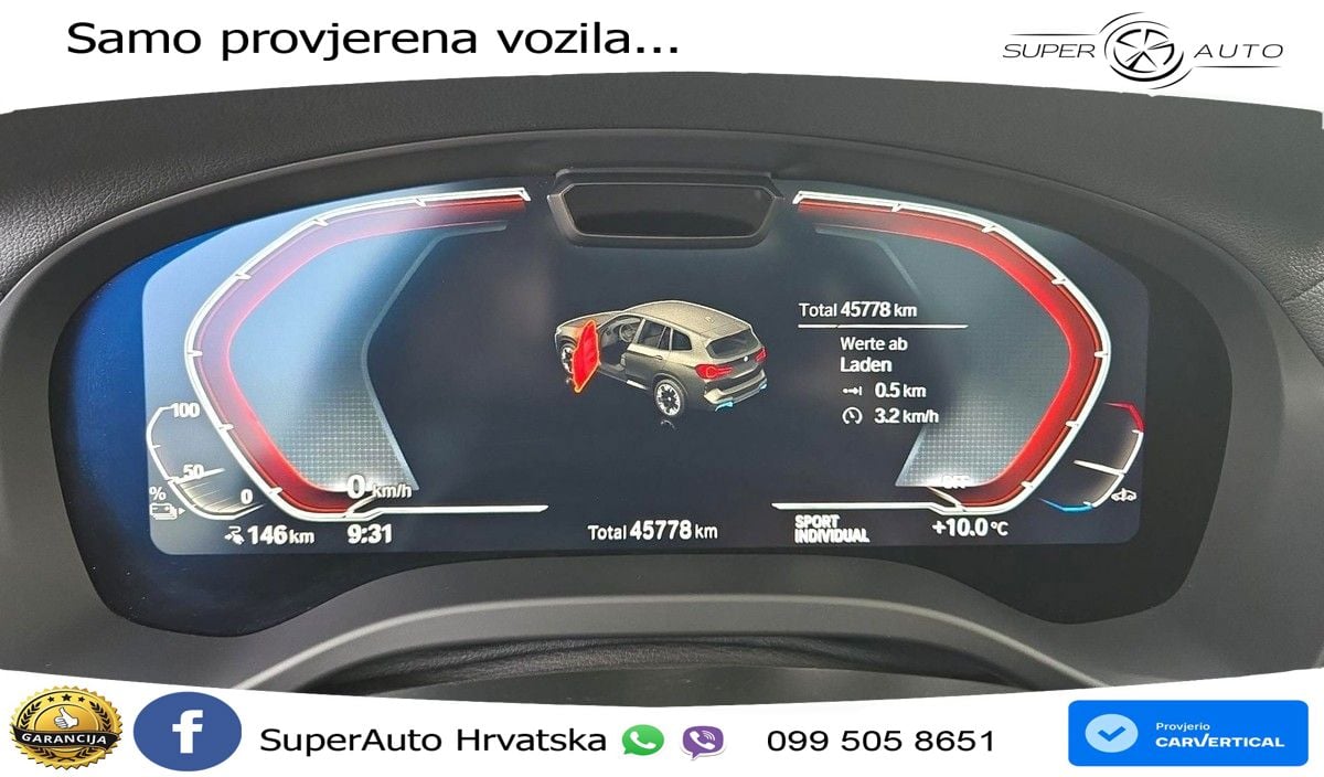 BMW iX3 80 kWh (286 KS) M Sport LED+GR SJED+ACC
